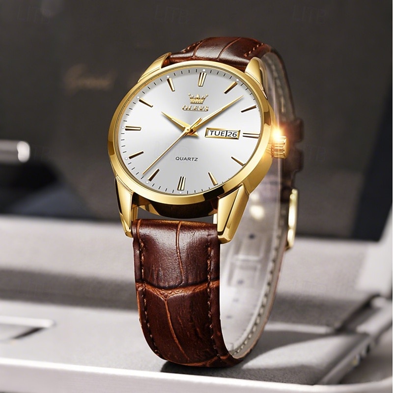 Men's Watches Luminous Calendar Week Display Chronograph Multifunction Quartz Watch Waterproof Sports Men'S Watches