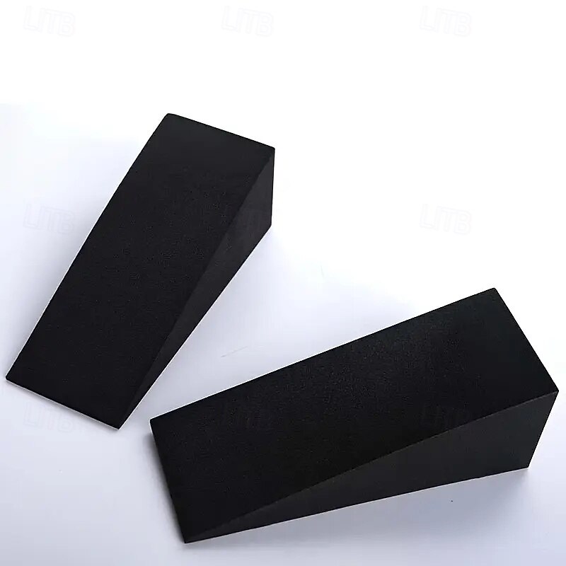 2pcs Black EVA Yoga Blocks 5.91x2.36x1.97inch - Ideal for Balance Stability and Flexibility Training Perfect for Yoga Ankle Stretching Strength Training Squats Presses Planks and Fitness Exe