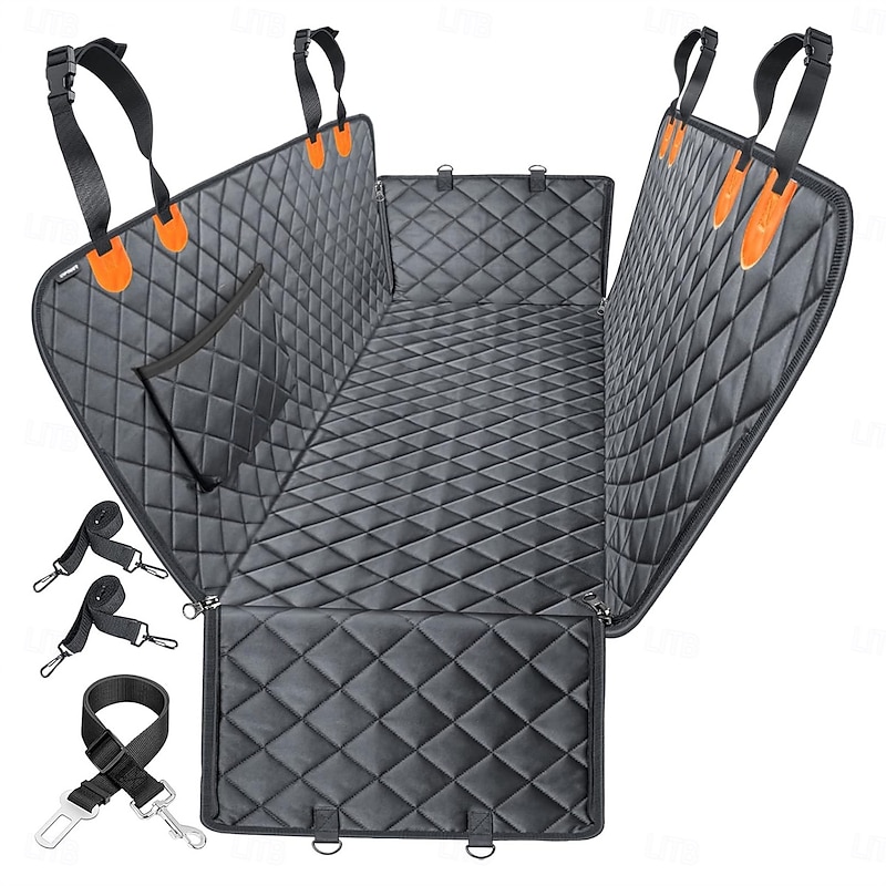 Dog Car Seat Cover for Pets Waterproof Seat Cover Heavy Duty Scratch Proof Nonslip Durable Soft Back Seat Covers for Cars