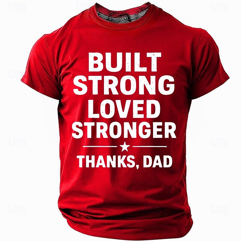 Men's Funny Slang Father T Shirt Short Sleeve T shirt 3D Print Crew Neck Shirt Fashion Daily Basic Street Casual Daily Black White Red Summer Spring All Seasons Clothing Apparel S M L XL XXL XXXL - Main Image