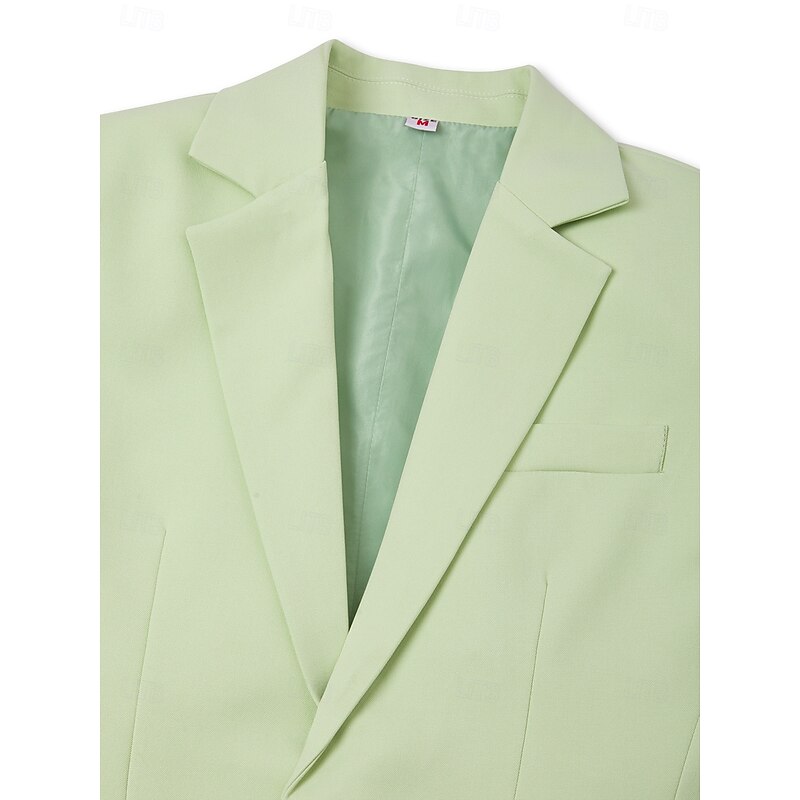 Men's Wedding Suits Sage Fashion Formal Solid Colored Standard Fit 2 Piece Single Breasted Two-buttons4