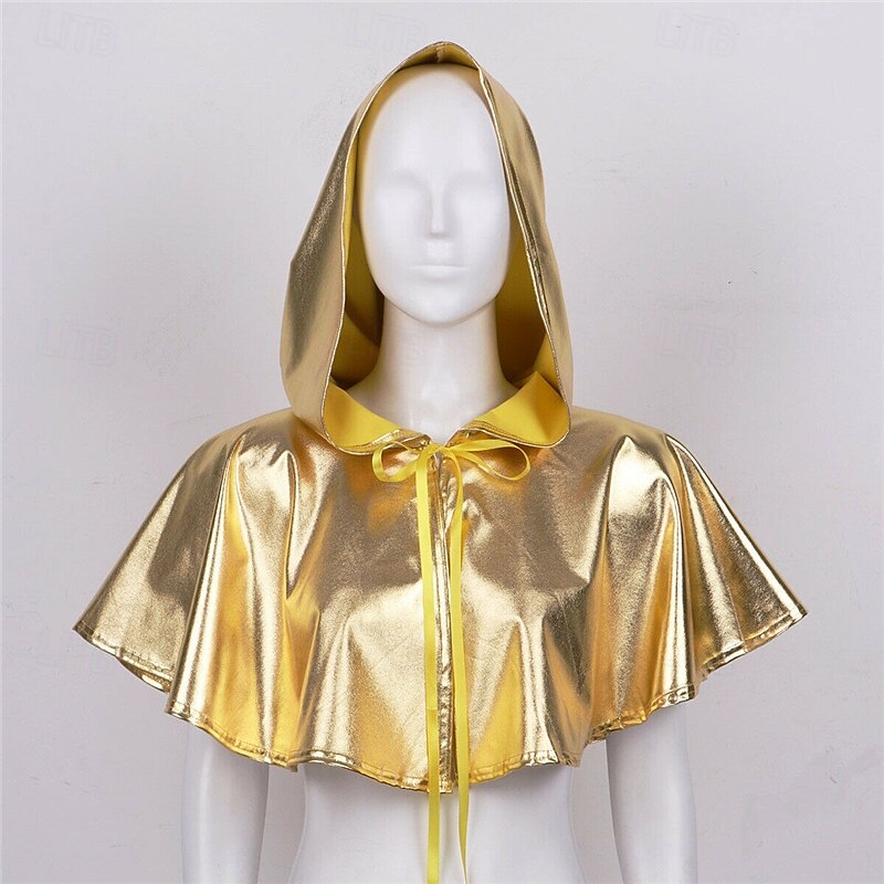 Halloween Hooded Cape Visor Cap Pride Glamorous Metallic Adults' Unisex Halloween Carnival Clubwear Pride Parade Pride Month Easy Halloween Costumes Dress Up