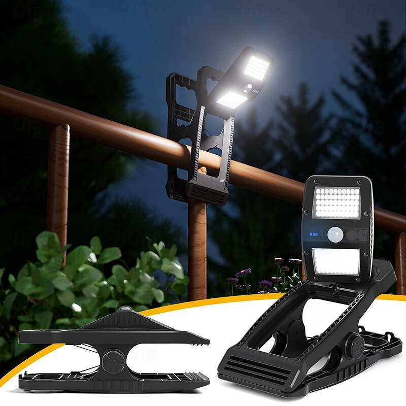 1PC Solar Street Lights Outdoor Waterproof Wall Lamp 100LED Garden Fence Clip Light Household Motion Sensor Solar Night Light Garden Pathway Super Bright Lighting Street Lamp