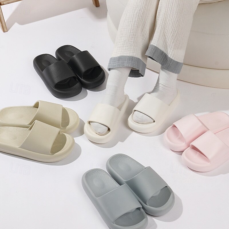 Women's Mid-Calf Loose Slippers Moon Phase No-Cuff Anti-Odor Breathable Comfortable Casual2