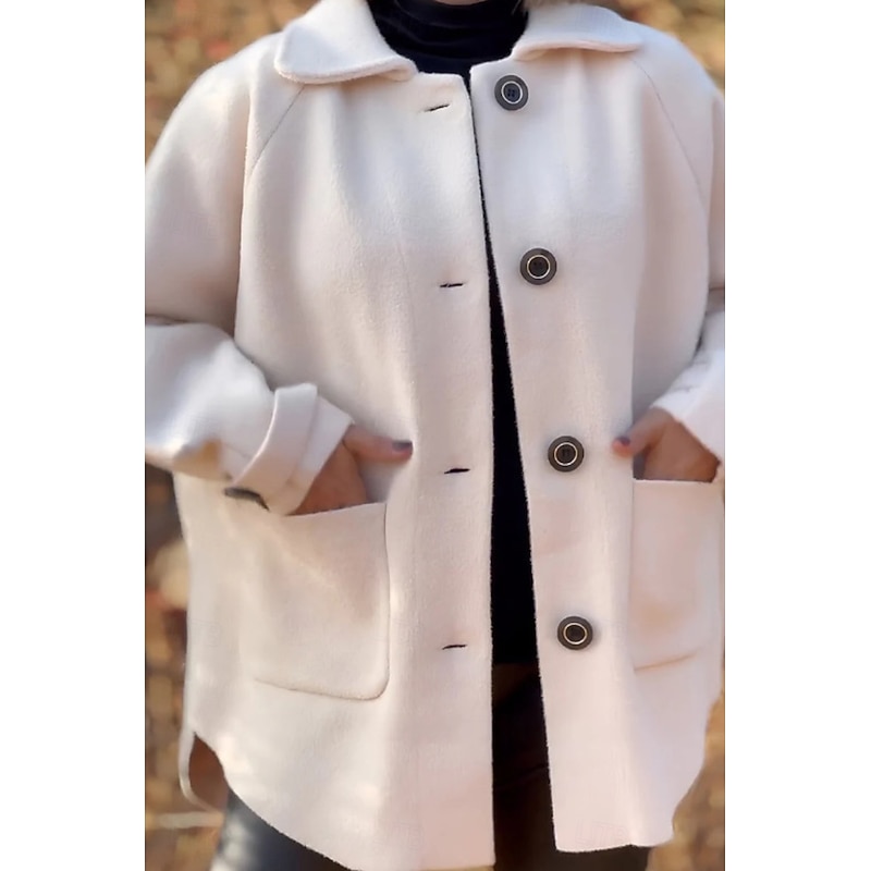 Women's Blouse Plain Modern Casual Long Sleeve Shirt Collar Regular Tops Daily Holiday Buttons Pocket Asymmetric Black White Yellow Pink Green Summer