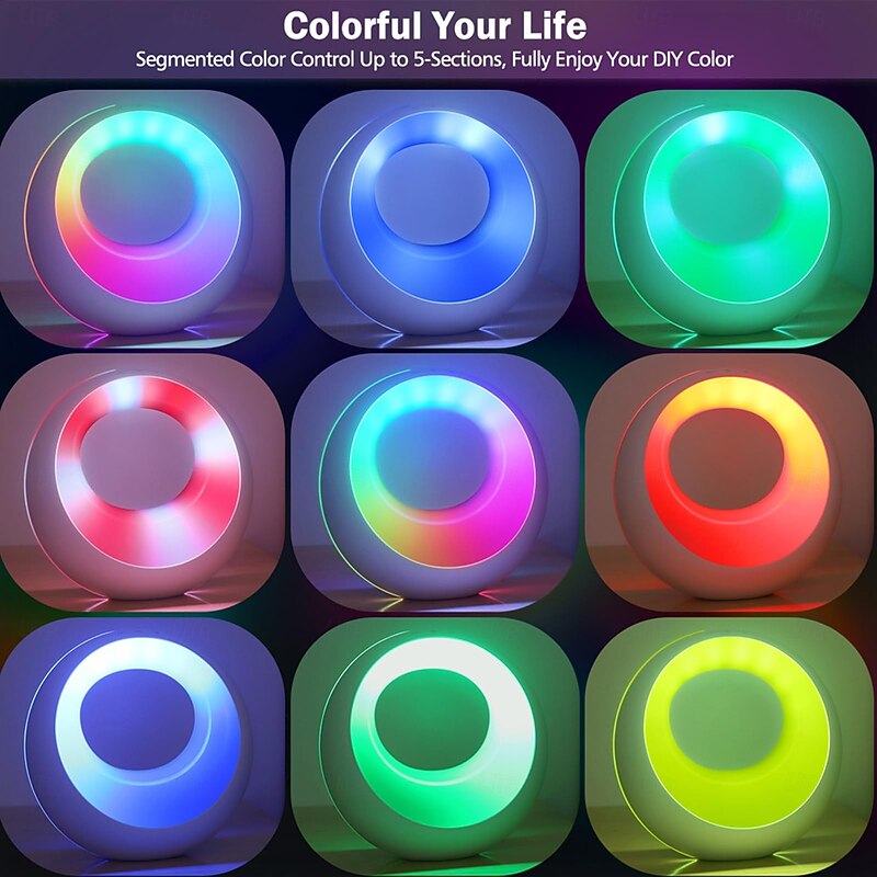 1 Pc RGB color dimming night light remote control touch dimming timer USB rechargeable battery indoor bedroom atmosphere light up night light3