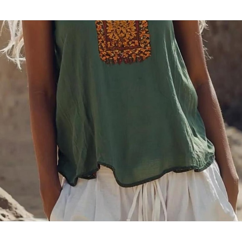 Women's Camisole Tank Top Floral Paisley Bohemia Hawaiian Stylish Sleeveless Strap Regular Tops Daily Print Green Summer Spring3