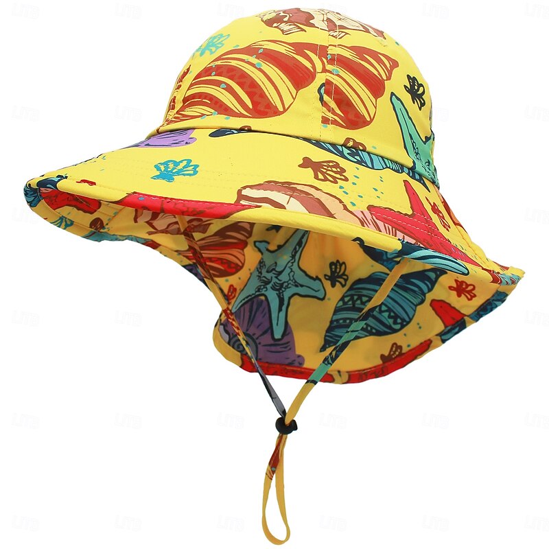 Children's Sun Hat Baby Sun Hat Boy Hat Summer Girl Beach Sun Hat Wide Brim Neck Hat3