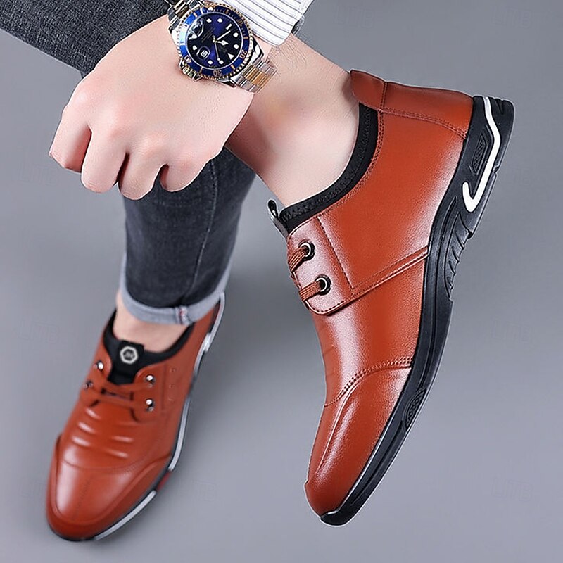 Men's Brown and Black Lace-Up Sport Sneakers – Durable Sneakers for Active Men and Casual Wear3