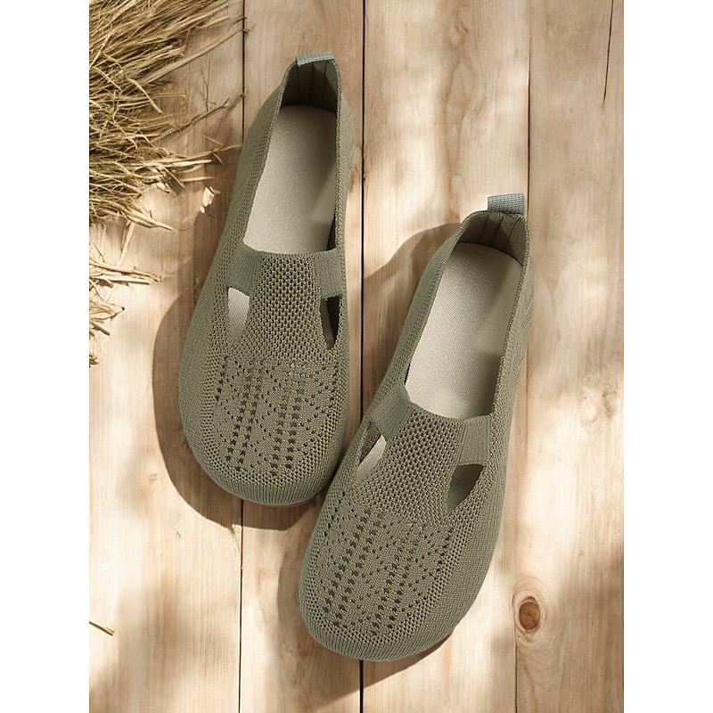 Women's Breathable Knit Hollow-out Barefoot Flat Shoes – Casual Comfortable Wide Fit Shoes for Daily Wear, Walking & Outdoor Activities2