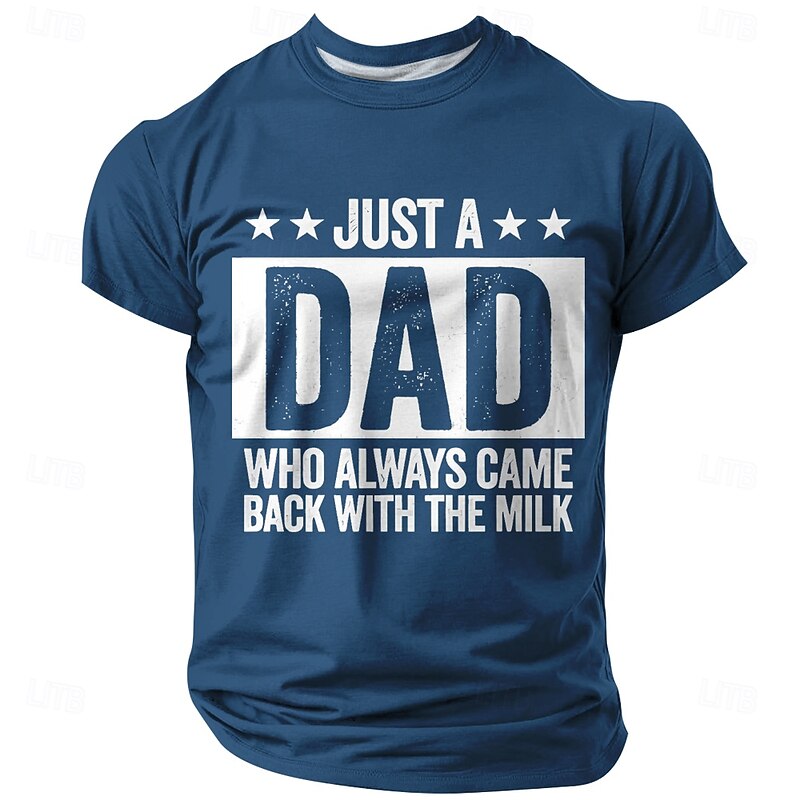 Men's Funny Dad T-Shirt - 'Just A Dad Who Always Came Back With The Milk' Father's Day Family Humor Graphic Tee