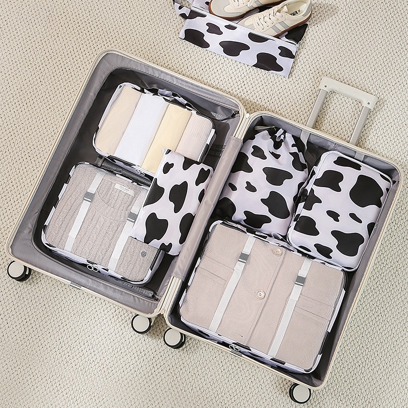 Compression Packing Cubes for Travel, 6 Set Travel Packing Cubes for Suitcases, Compression Suitcases Organizers Bag Set for Travel Essentials, Lightweight Packing Organizers with Shoe Bag - Main Image