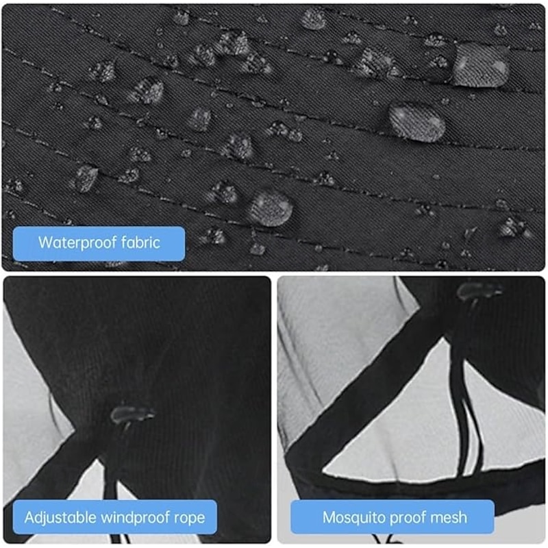 Sun Protection Hat for Men Women with Mosquito Net, Wide Brim Outdoor Beach Fishing Cap with Neck Flap, Breathable Mesh, Windproof3