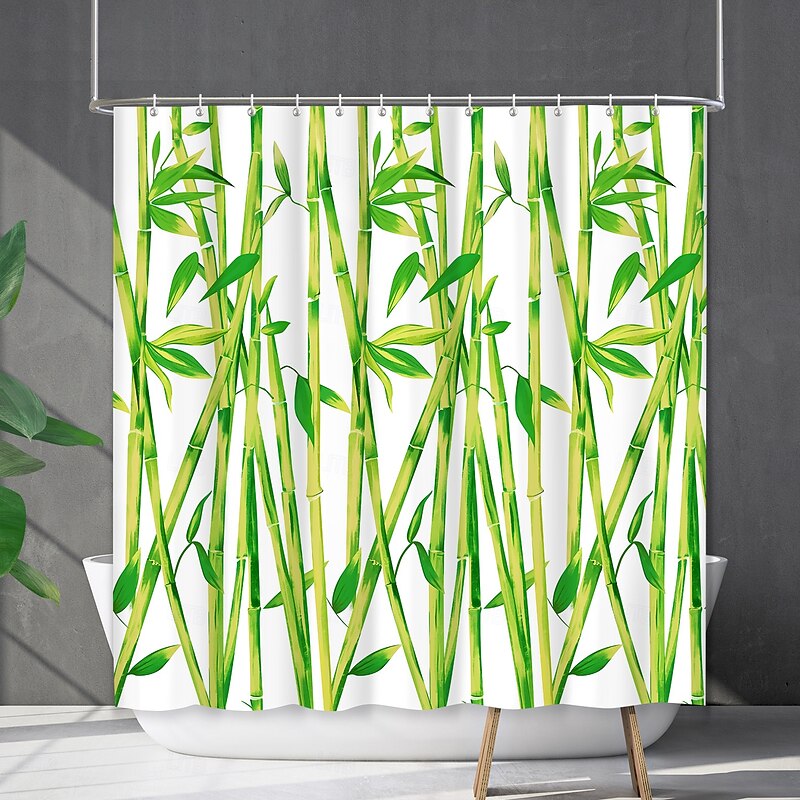 Shower Curtain with Hooks 180cm*180cm(70