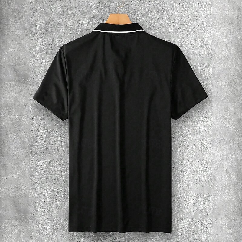 Men's Star Polo Short Sleeve Polo Shirts Collared Shirts Casual Outdoor Athleisure Daily Wear 3D Print Summer Black2