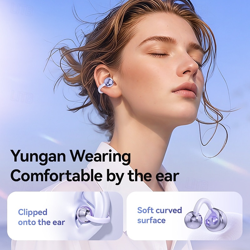 M79 Hands Free Telephone Driving Headset Ear Clip Bluetooth 5.3 Stereo Surround sound HIFI for Yoga Fitness Gym Workout Mobile Phone4