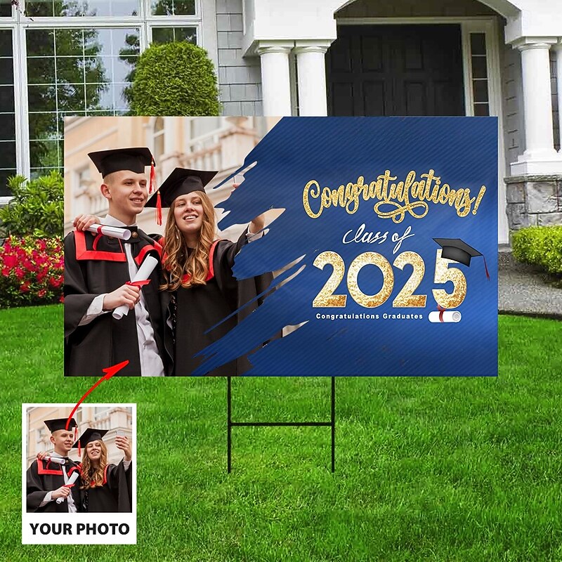 Graduation Outdoor Yard Banner Sign Decorations Best Graduation Gift Outdoor Umbrella Barbecue Party Supplies Holiday Decor Indoor House Gathering3