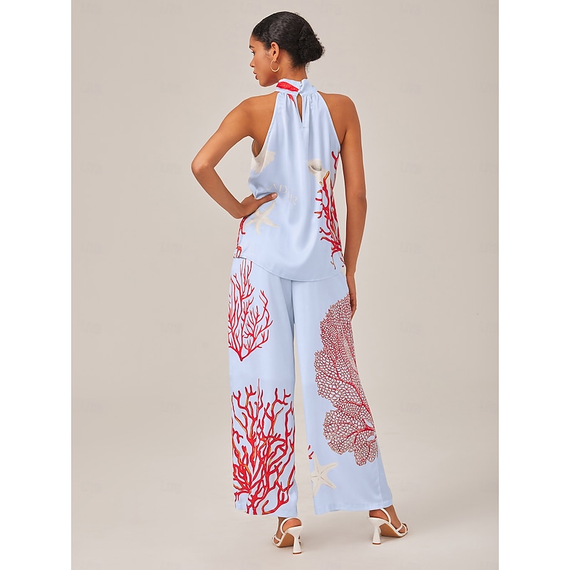 Vacation-Style Set With Ocean-Inspired Print3