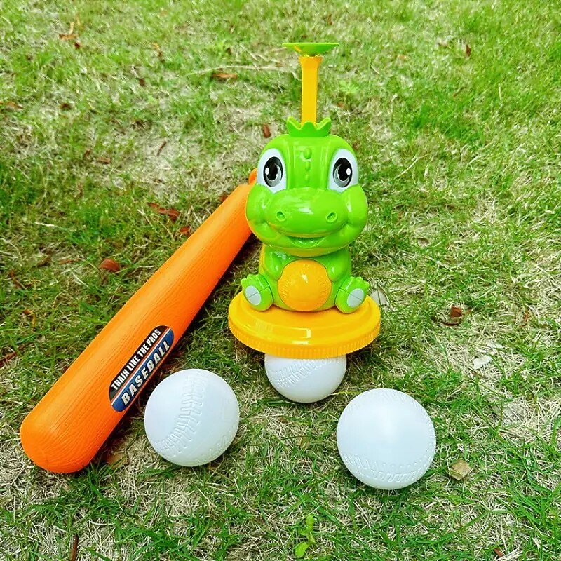 Dinosaur Baseball Set Parent-child Indoor And Outdoor Activity Toy Server Christmas Gift (including 3 Balls)2