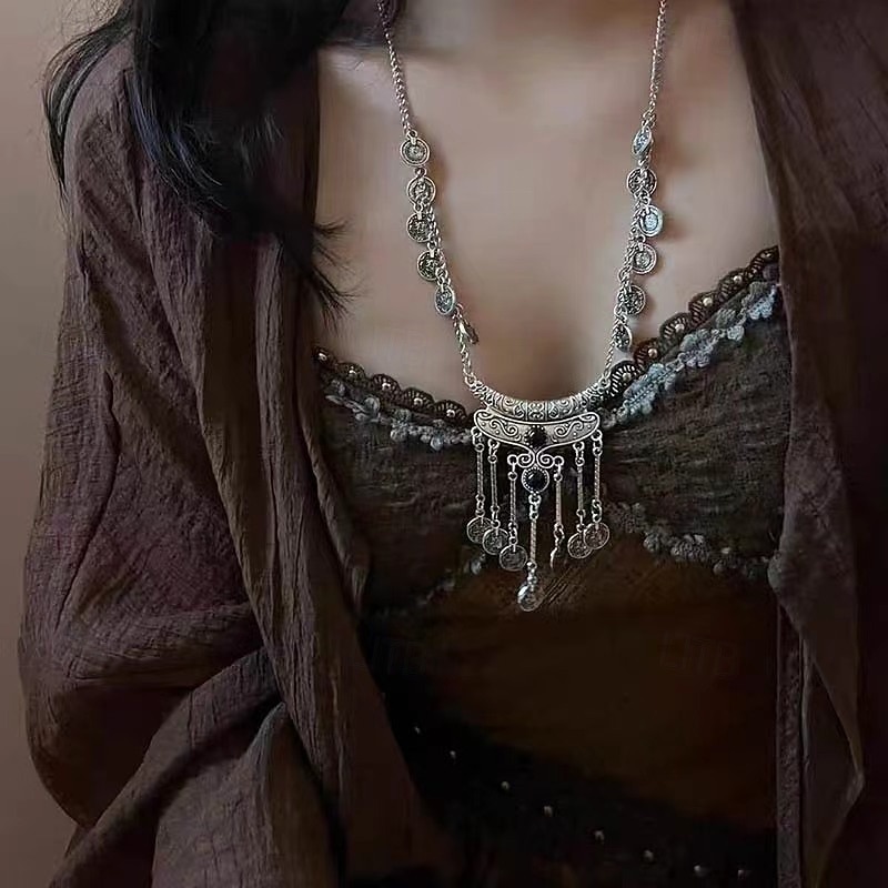 1PC Pendant Necklace Necklace For Women's Street Daily Alloy Tassel