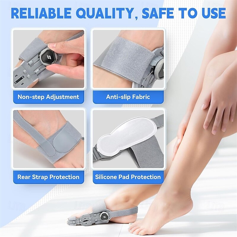 Bunion Corrector for Women Men Adjustable Universal Size Bunion Splint Big Toe Straightener Toe Separators for Bunions with 2 Silicone Pads Better Fit to the Toes Without Damaging the Skin3