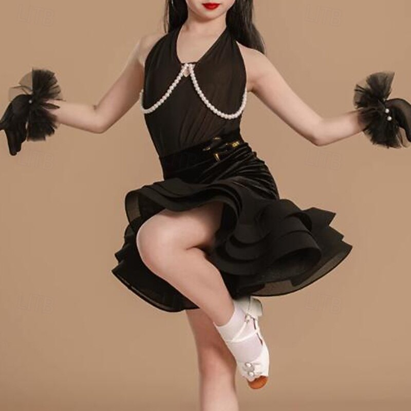 Kids' Dancewear Skirts Pearls Girls' Performance Daily Wear Sleeveless High Mesh Organza3