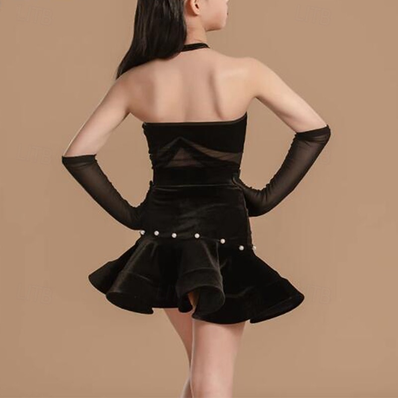 Kids' Dancewear Skirts Pearls Girls' Performance Daily Wear Sleeveless High Velvet2