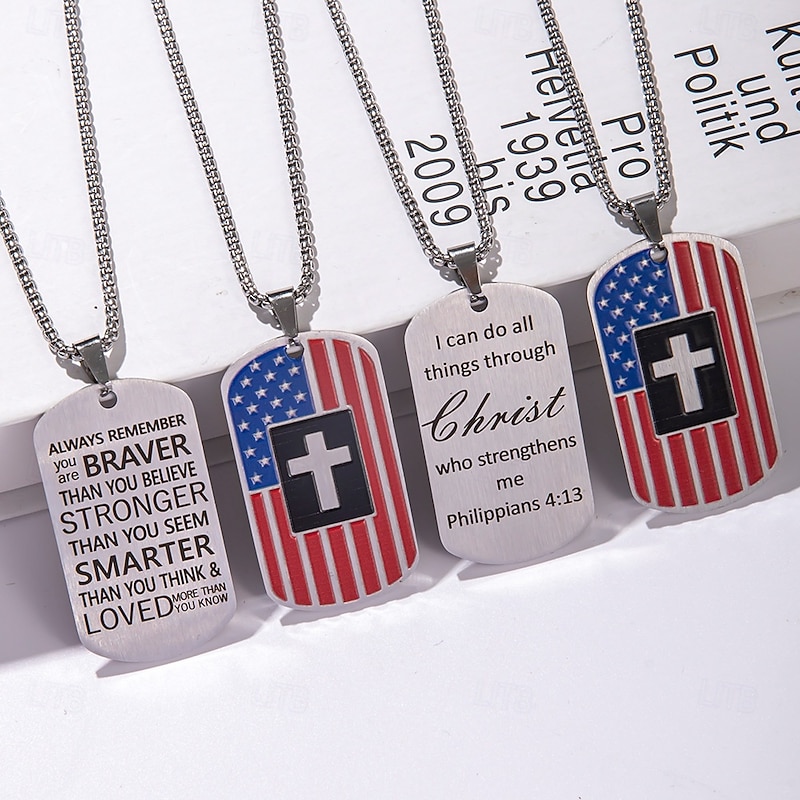 USA Flag Halloween Necklace Casual Adults' Men's Women's Masquerade Independence Day / the Fourth of July July 4 Festival Easy Halloween Costumes Dress Up2