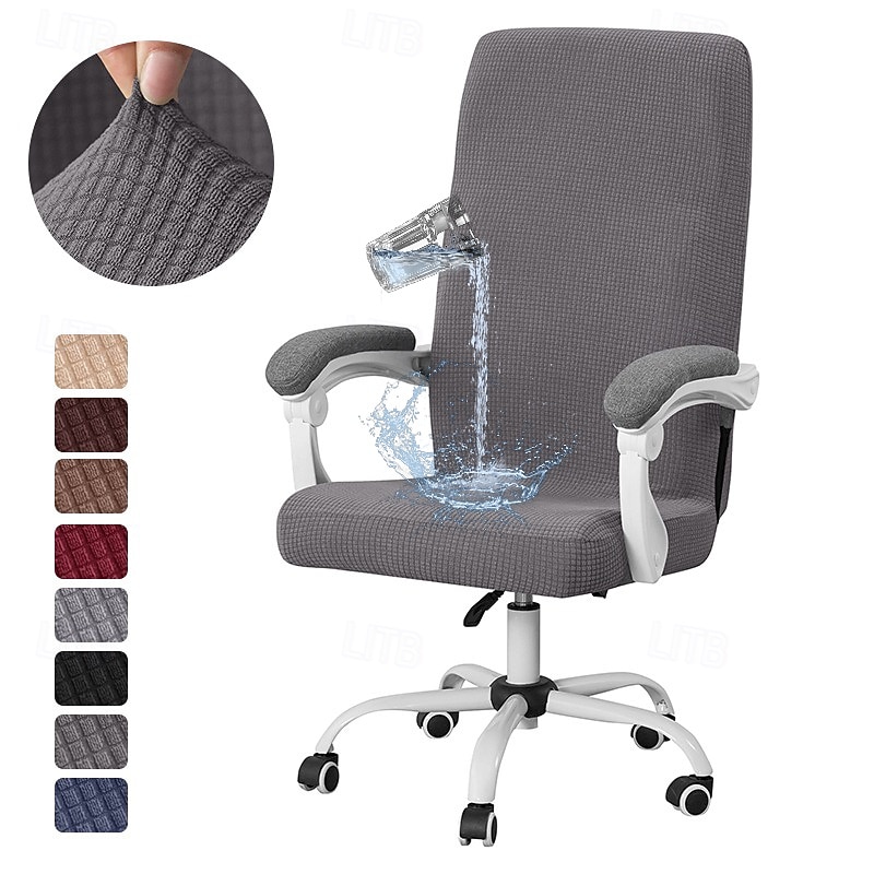 Water Resistant Jacquard Office Chair Cover with Zipper - Easy Install