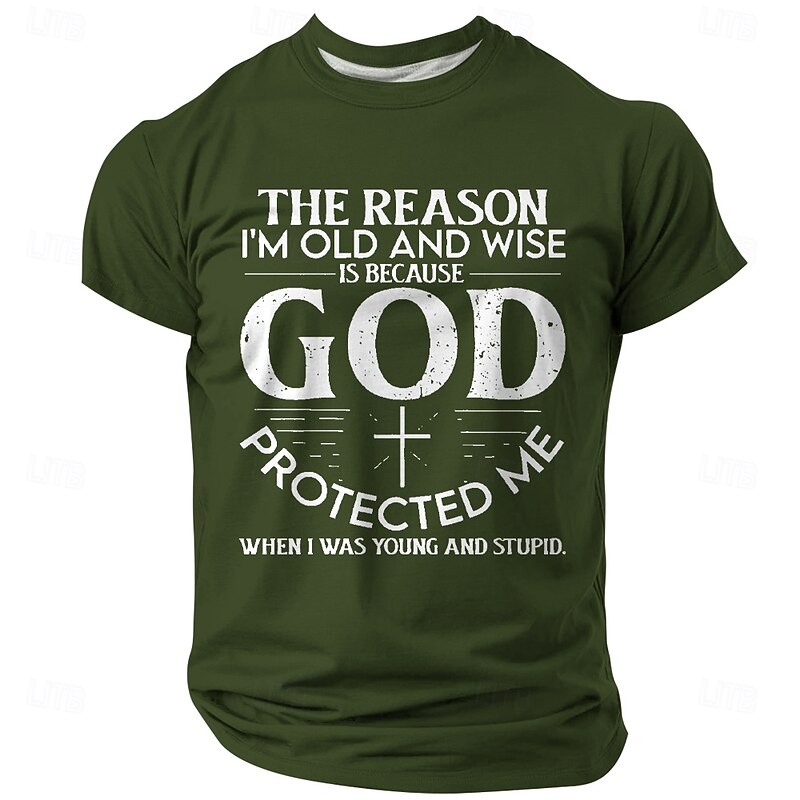 Men's Funny Slang T Shirt Short Sleeve T shirt 3D Print Crew Neck Shirt Fashion Daily Casual Street Casual Daily Red Blue Green Summer Spring All Seasons Clothing Apparel S M L XL XXL XXXL3