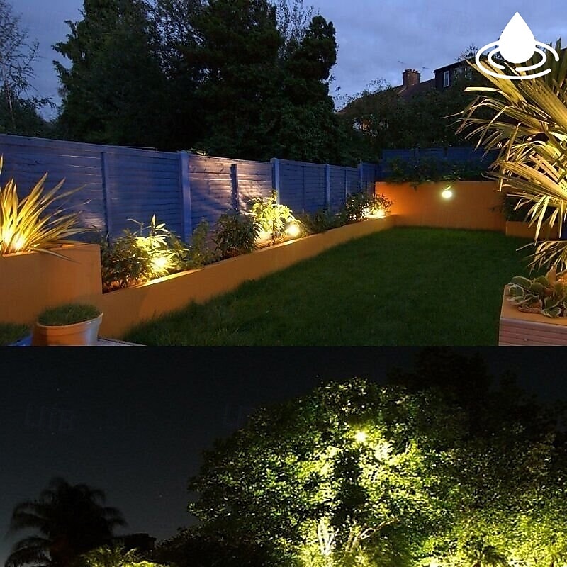 2pcs 5W Outdoor Multicolour Spotlights Waterproof LED Landscape Lights Garden Light Outdoor Lighting Pathway Lights Multicolour Spotlights with Spike Stand EU/US Plug AC85-265V2