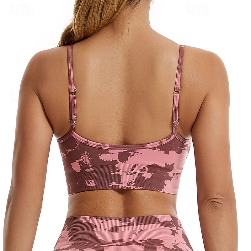 Women's Sports Bra Crew Neck Quick Dry Lightweight Breathable Sleeveless Light Support Sports Camo / Camouflage Sports Bra For Gym Workout Gymnastics Running Activewear4
