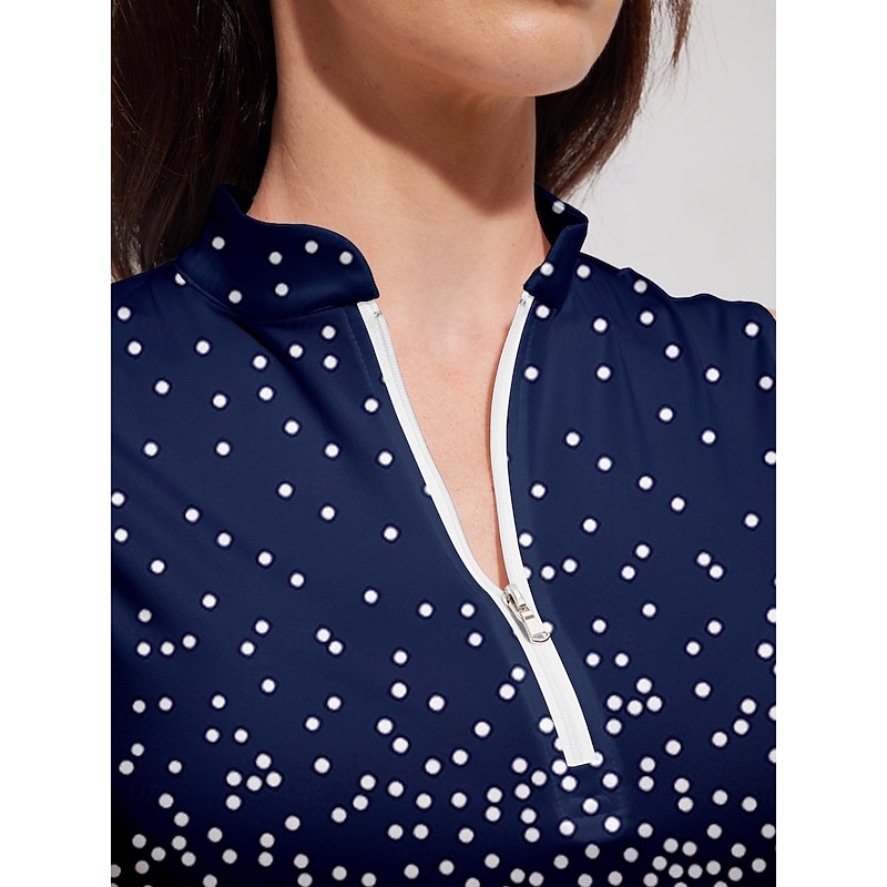 Women's Golf Dress Dark Blue Sleeveless Ladies Golf Attire Clothes Outfits Wear Apparel3