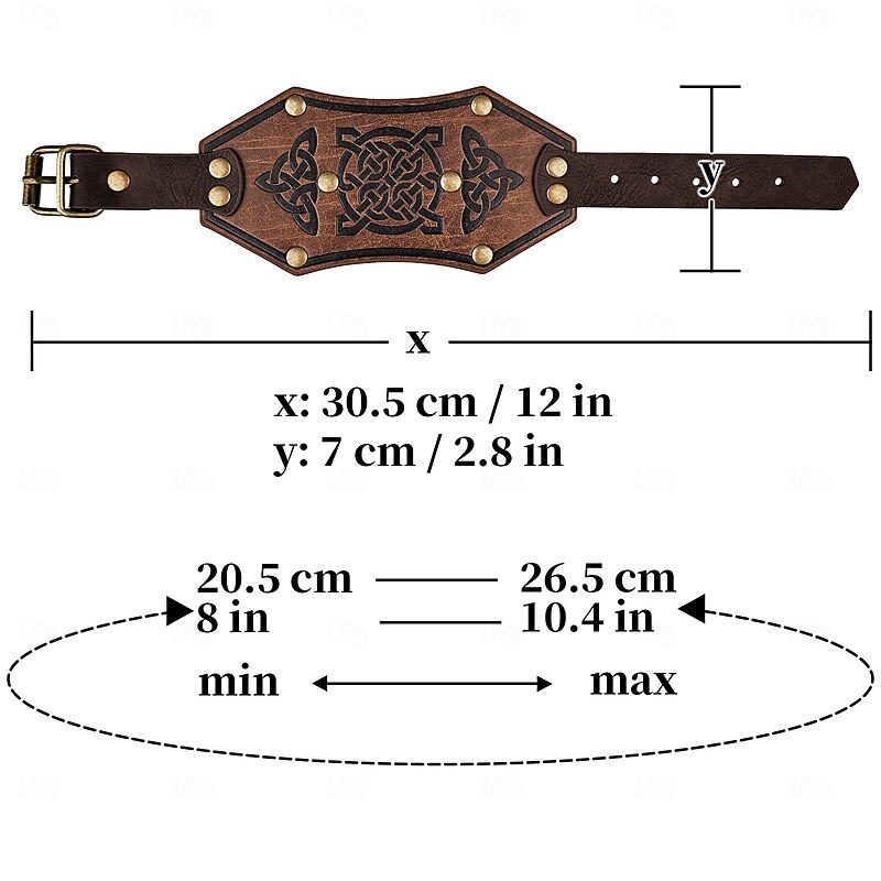 Retro Vintage Medieval Renaissance Bracelet Pirate Warrior Knight Ritter Fancy Dress Men's Pirate Halloween Carnival Party & Evening Adults' Bracelet2