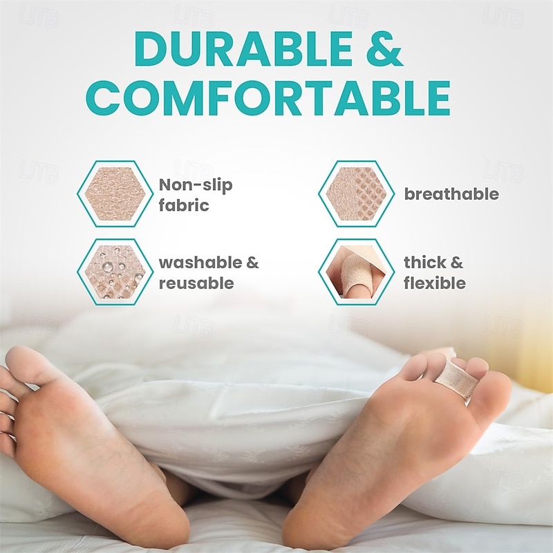 8 Pack Hammer Toe Corrector Toe Splint For Broken Toes Brace Orthopedic Separator Cushioned Bandages Heal Wrap Toe Straighteners for Crooked Toes2