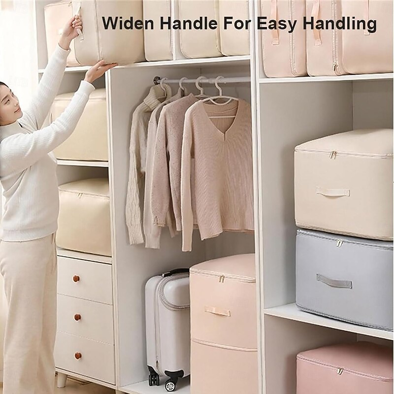 Space Saving Self Compression Organizer, Oxford Fabric Compression Bags for Clothes, Blankets, Comforters, Extra Large Travel & Storage Organizer for Quilts and Winter Jackets4