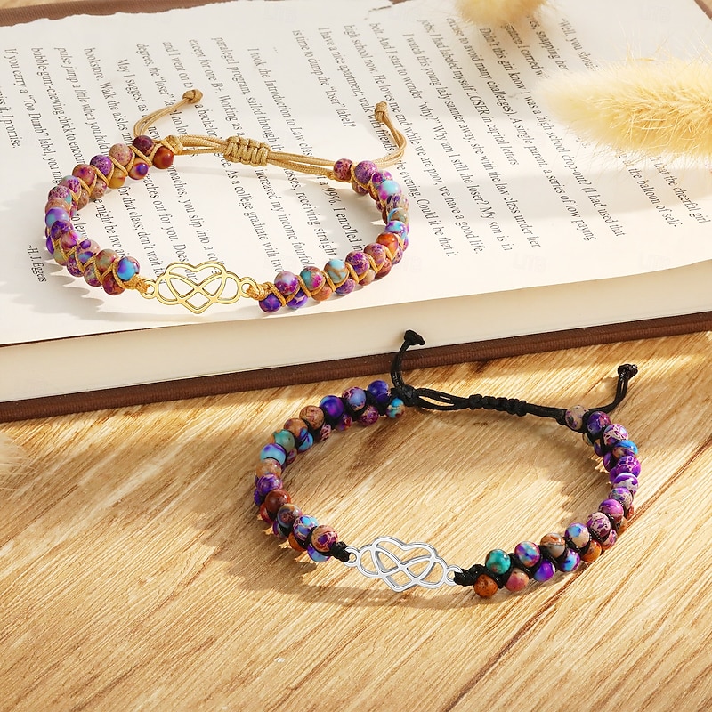 Agate Stone Braided Bracelet Gift for Students, Best Friends or Classmates – Back to School Jewelry for New Semester, Birthday, Anniversary – Stylish Wrist Accessory with Blessings and Trendy Campus Vibes