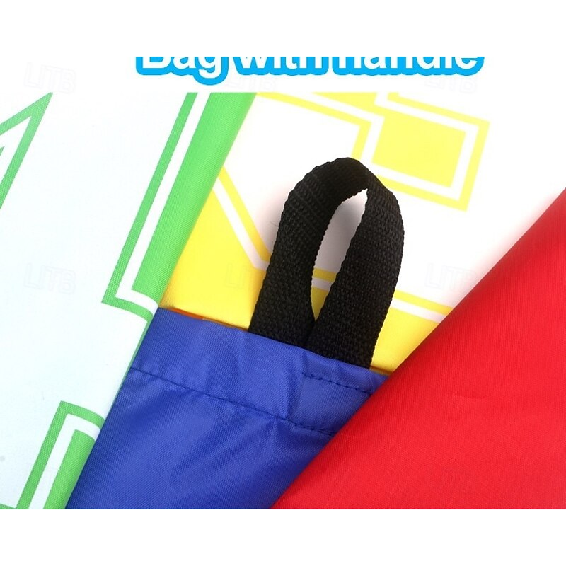 Durable 4-Pack Canvas Kangaroo Jump Bags - Hand Washable Non-Electric No Feathers - Red/Green/Blue/Yellow for Outdoor Lawn Games Family Interactive Sports3