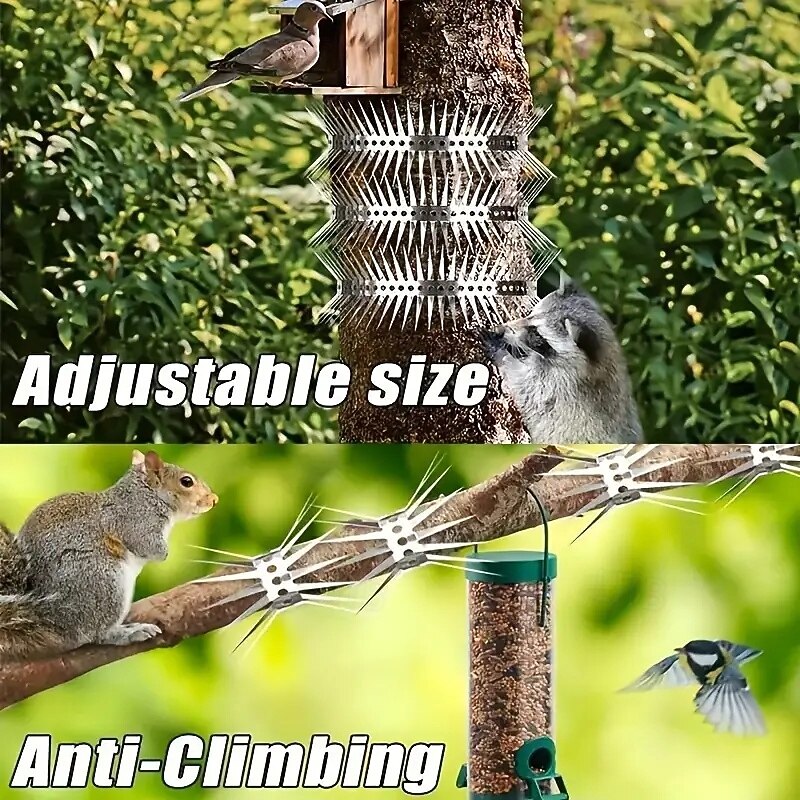 1 Piece of Stainless Steel Bird and Rodent Deterrent-requires No Power Supply and Is Effective Against Climbing Rats Squirrels Raccoons and Snakes4