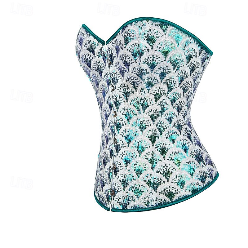 Rococo Overbust Corset Masquerade Overbust Corset Cosplay Jacquard Tummy Control Push Up Jacquard Fancy Dress Women's Royal Masquerade Party Carnival of Venice Adults' Corset2