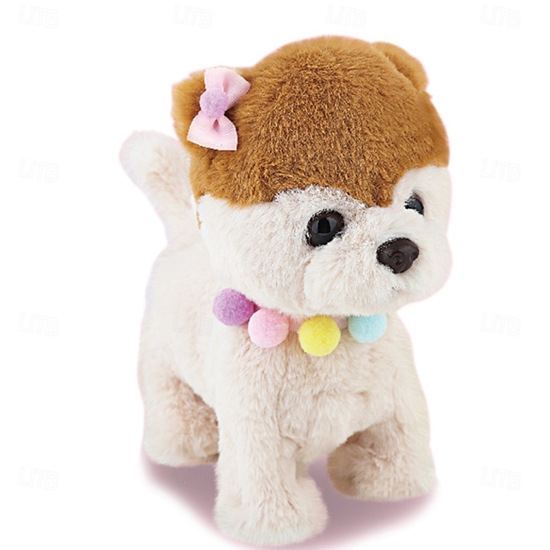 Children's Electric Leash Dog Can Bark And Walk Detachable And Washable Simulation Plush Teddy Pet Cat Little Girl Toy