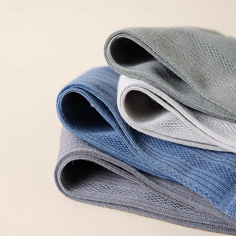 Men's 1 Pair Socks Casual Socks Black White Color Solid Color Hollow School Formal Wedding Mesh Hole Thin Summer Spring Fall All Seasons Elegant Daily3