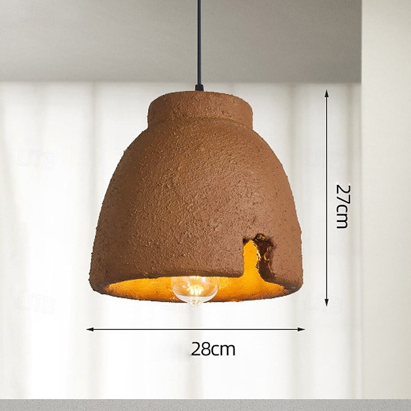 Restaurant Chandelier 28*27cm Full Spectrum Wabi-sabi Style Bed and Breakfast Lamp, Modern Eye Protection Lamp for Living Room, Simple Tea Room Decoration Lamps 110-240V4