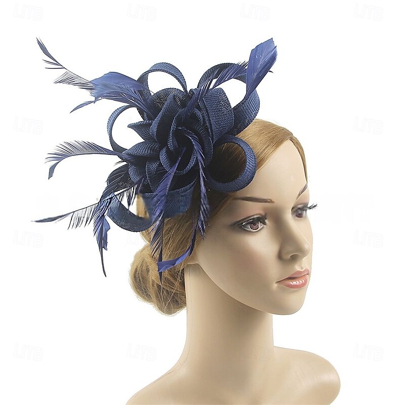 Headdress Feather Fedora Hat Wedding Evening Party Tea Party Horse Race Cocktail Elegant Vintage Cute With Feather Headpiece Headwear4