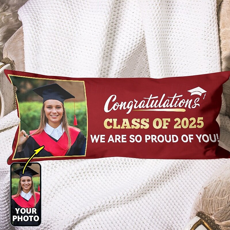 Graduation Custom Body Pillow Cover Add your Image Best Graduation Gifts Personalized Gift Photo Design Picture Cushion Bed Pillowcase Cushion Cover 1pc Custom Made3