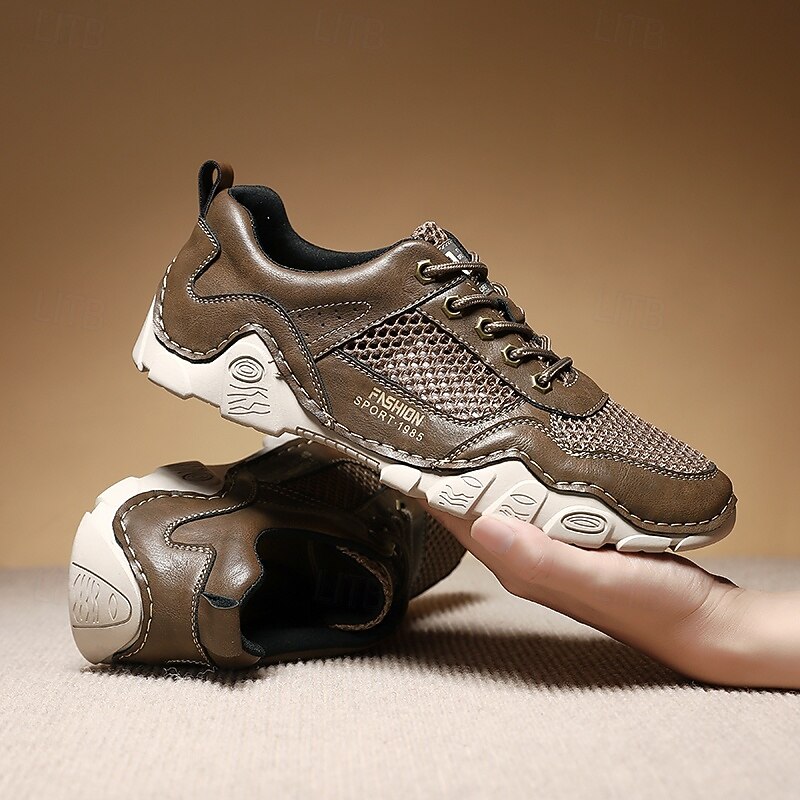 Men's Brown Mesh Sports Sneakers – High-performance Athletic Shoes for Running, Hiking and Casual Wear4