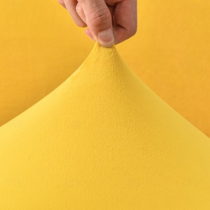 Chair Covers Velvet Armless Chair Sofa Cover Full Cover Restaurant Home Hotel Stool Protectors Covers Without Arms Soft Stretch Armless Chair Slipcovers with Elastic Bottom Furniture Protector Covers2