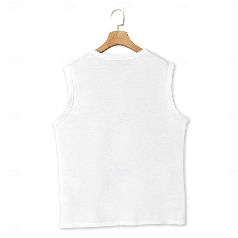 Men's Tank Top Henley Shirt Vest Top Undershirt Sleeveless Henley Summer Plain Fashion Designer Sporty Vacation Street Casual Black White Khaki Top Tee for Men3