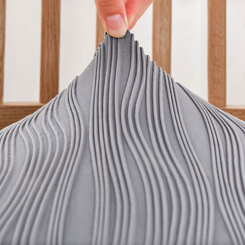 Stretch Dining Chair Seat Covers , Soft Removable Washable Seat Covers for Dining Chairs, Dining Room Seat Cover Slipcover Protector4