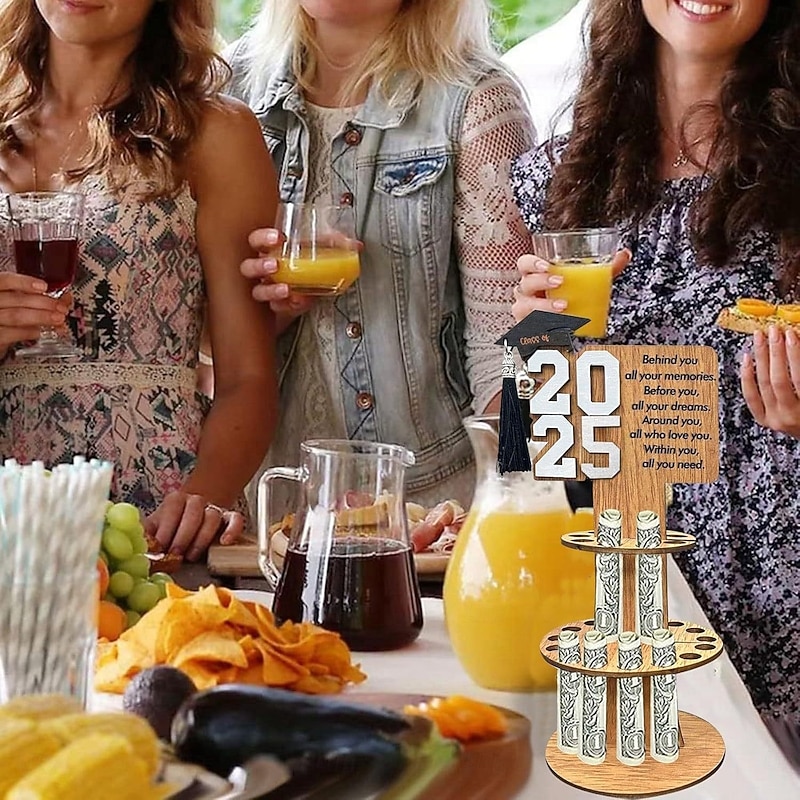 2025 Graduation Money Holder for Cash, Graduation Gift Creative Wooden Graduation Wallet, Unique Gift for Graduation Season and Celebrations2